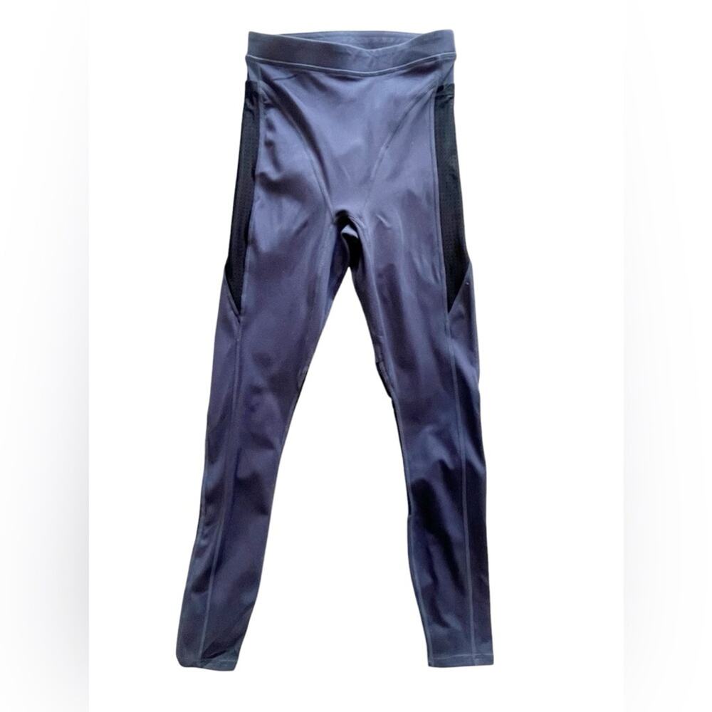 Fabletics High-Waisted Motion365 Spin 7/8  Dark Grey Black Mesh Size XXS